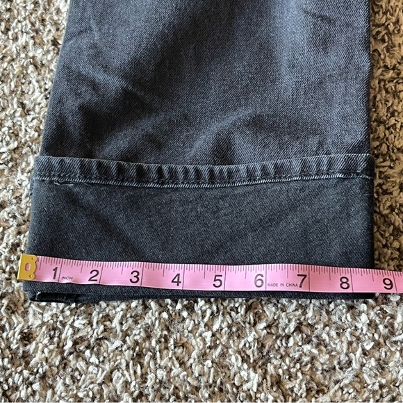 (EUC) Elegant Black  Cuffed Wide Leg Women's Jeans - Picture 9 of 9